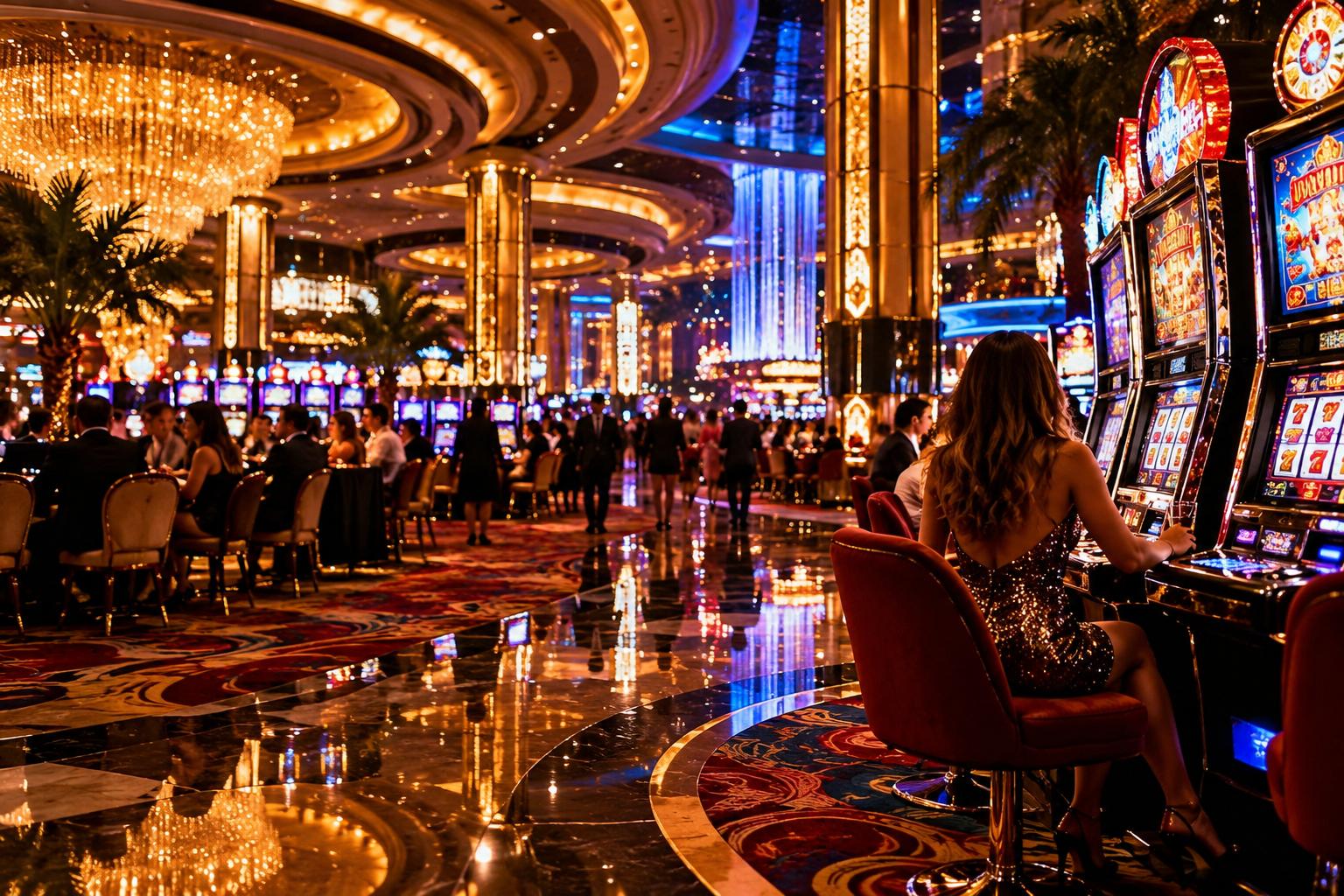 Scene inside a Vegas casino